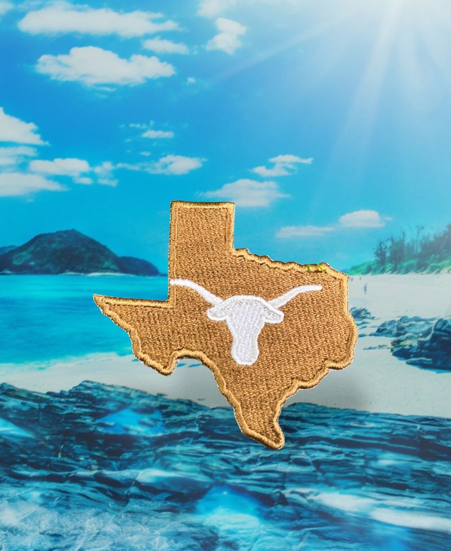 WhatsApp Image 2025-10-10 at 10.31.25 PM (1) TX Longhorn Map Embroidery Patch - Image 1