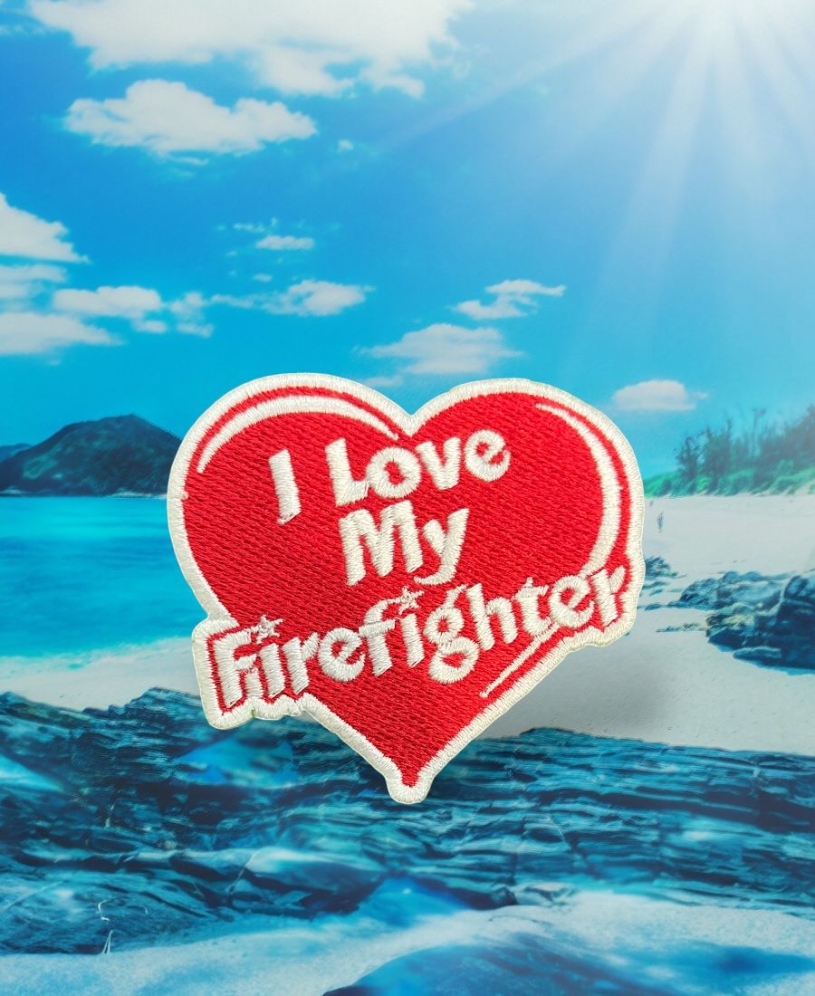 WhatsApp Image 2025-10-12 at 12.03.55 AM I Love My Firefighter Embroidery Patch. - Image 1