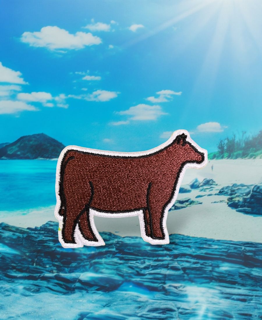 WhatsApp Image 2025-10-12 at 8.20.23 PM (1) Red Angus Cow Embroidery Patch - Image 1