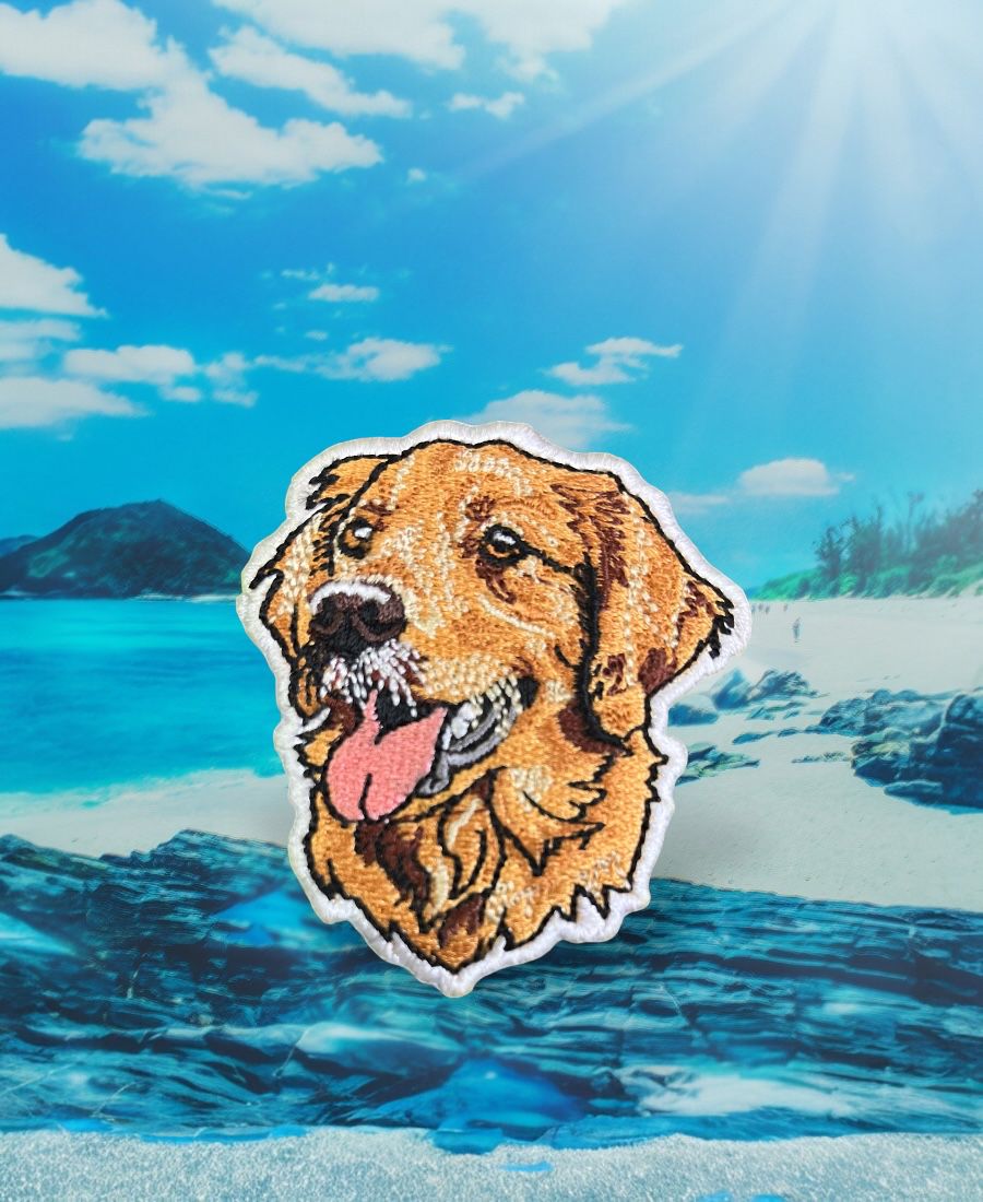 WhatsApp Image 2025-10-12 at 8.20.26 PM Golden Retriever Embroidery Patch - Image 1