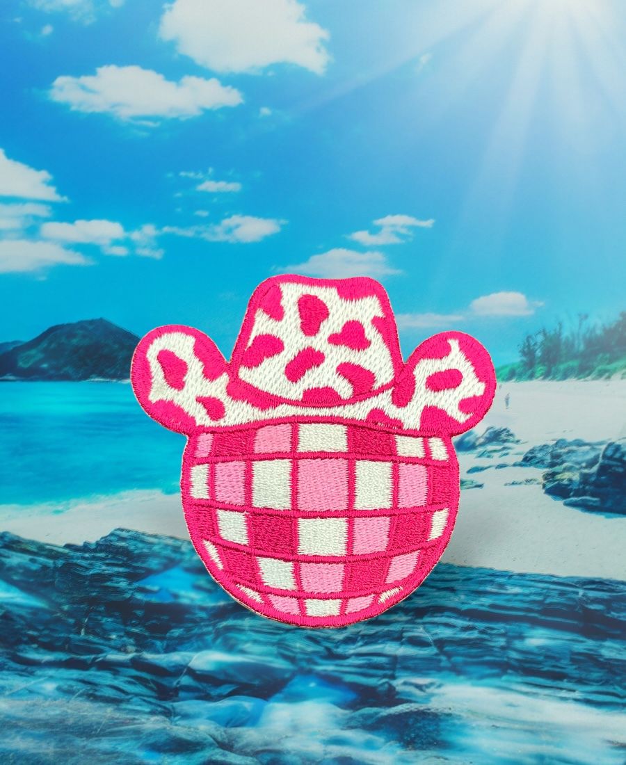 WhatsApp Image 2025-10-13 at 2.42.39 AM (2) Pink Disco Cowgirl Embroidery Patch - Image 1