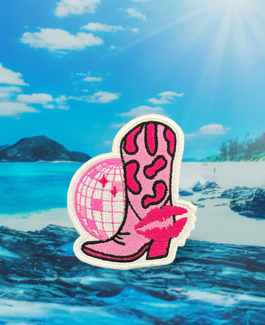 WhatsApp Image 2025-10-13 at 2.42.39 AM (3) Disco Pink Cowgirl Embroidery Patch - Image 1