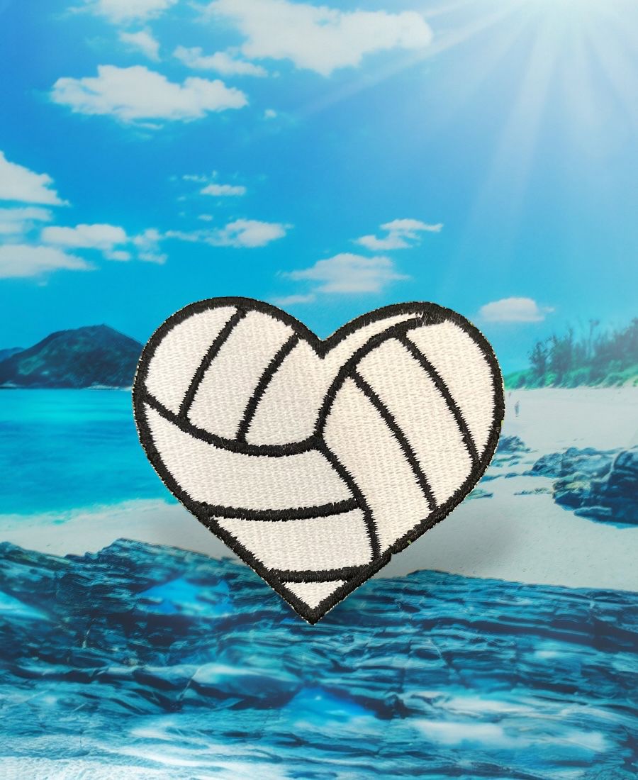 WhatsApp Image 2025-10-13 at 3.13.54 AM Volleyball Heart Embroidery Patch - Image 1