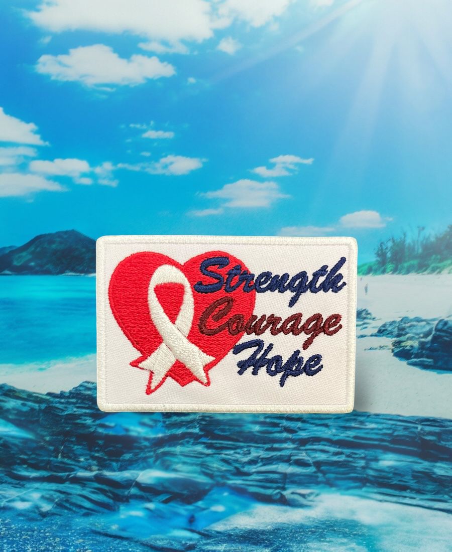 WhatsApp Image 2025-10-13 at 5.12.17 AM (1) Strength Courage Hope Embroidery Patch. - Image 1