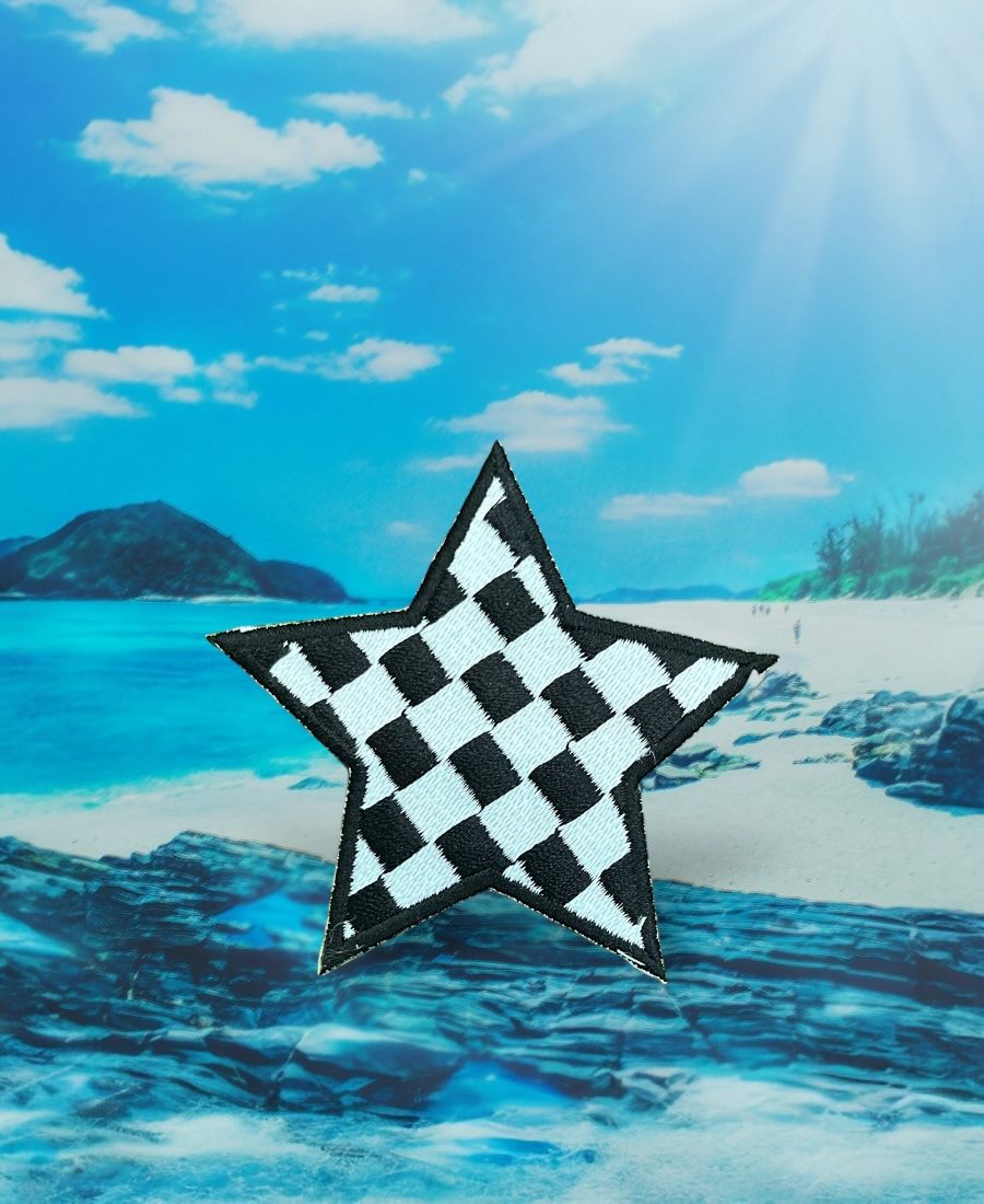 WhatsApp Image 2025-10-15 at 5.21.26 AM (12) Checkered Star Embroidery Patch - Image 1