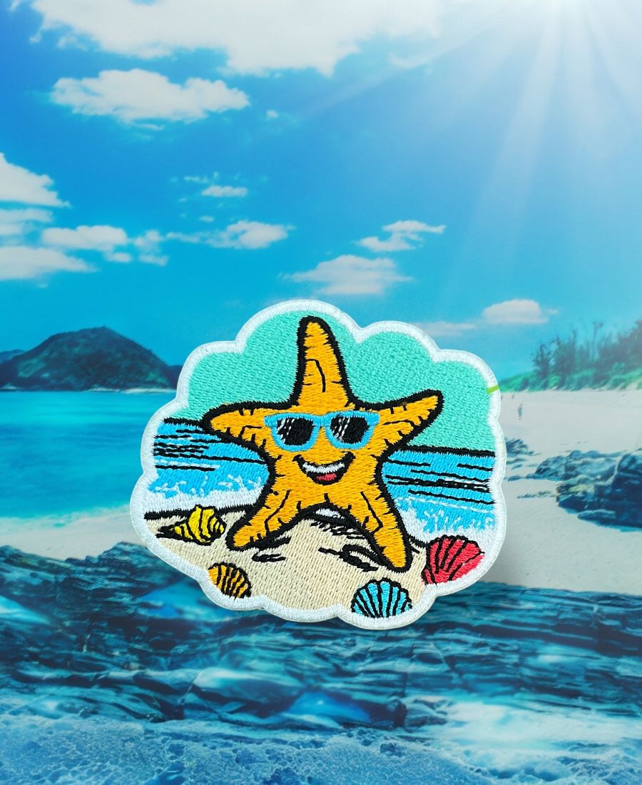 WhatsApp Image 2025-10-15 at 5.21.26 AM (8) Beach Star Fish Embroidery Patch - Image 1