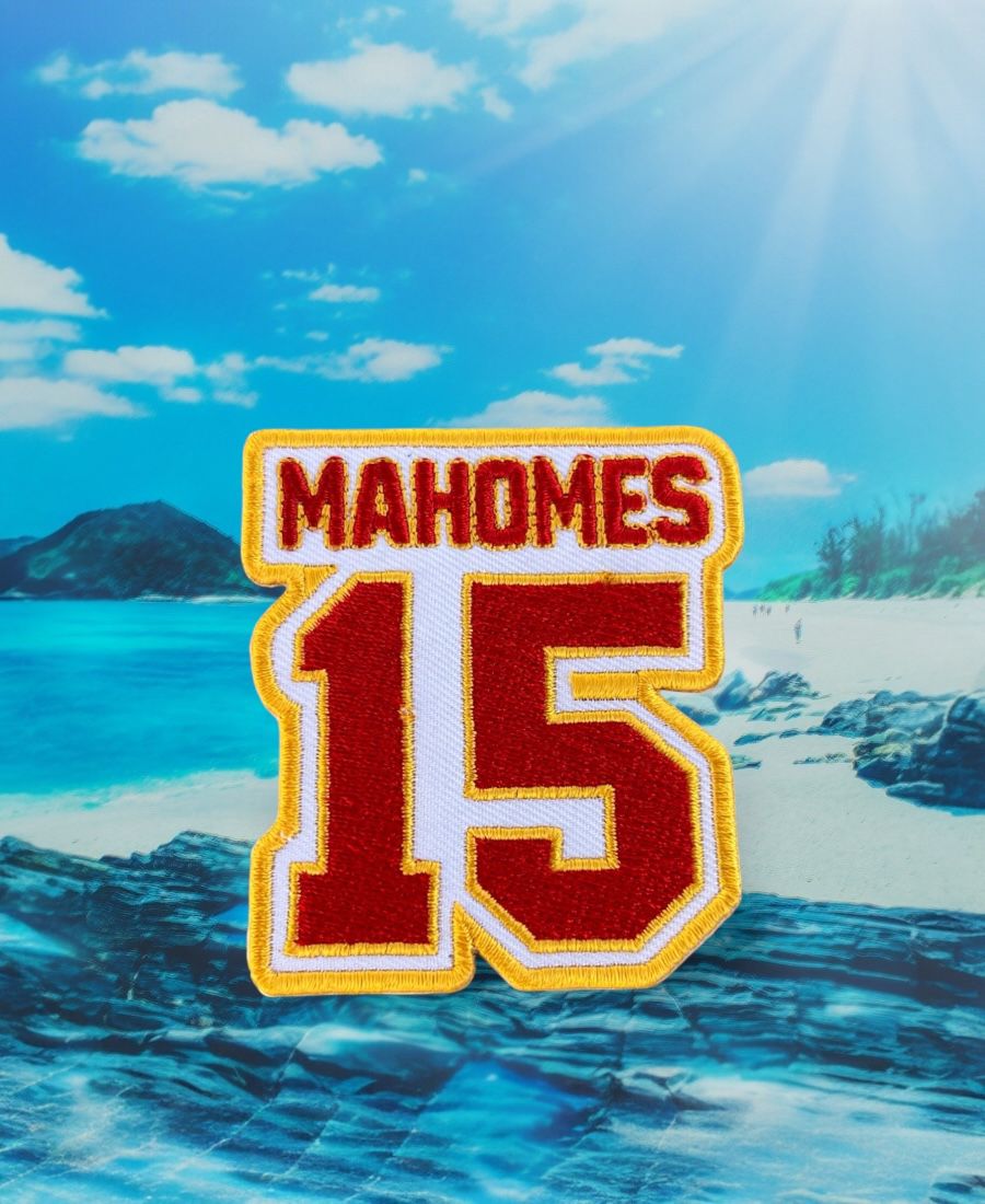 WhatsApp Image 2025-10-16 at 11.08.33 AM Mahomes 15 Embroidery Patch - Image 1