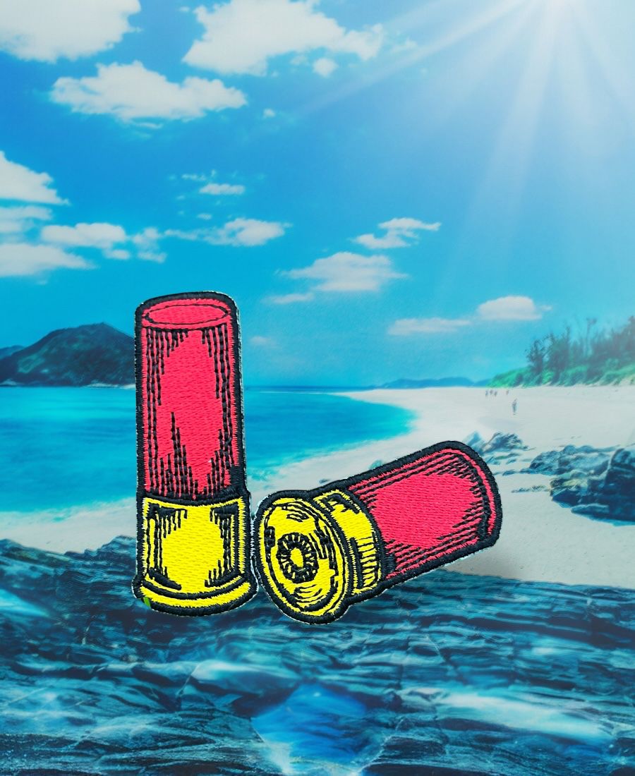 WhatsApp Image 2025-10-16 at 9.13.42 AM Shotgun Red Cartridge Embroidery Patch - Image 1