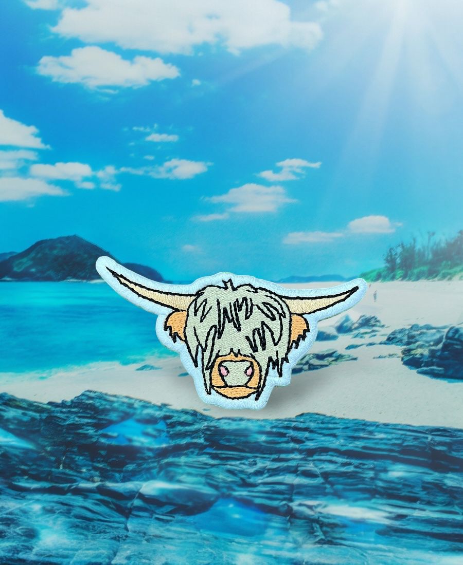 WhatsApp Image 2025-10-19 at 10.03.10 AM Cute Highland Cow Embroidery patch - Image 1