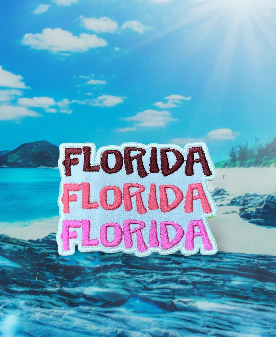 WhatsApp Image 2025-10-19 at 10.03.11 AM Florida Pink Embroidery patch - Image 1